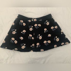 Mini A-line skirt floral pattern